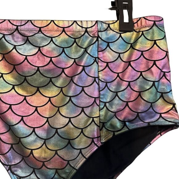 Torrid Women's High-Rise Mermaid Swim Bottom Size 1X Rainbow Fish Scales - Picture 4 of 12